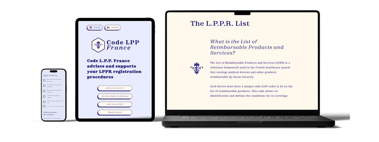 mise en scène du site
                         sur 3 écrans différents. 